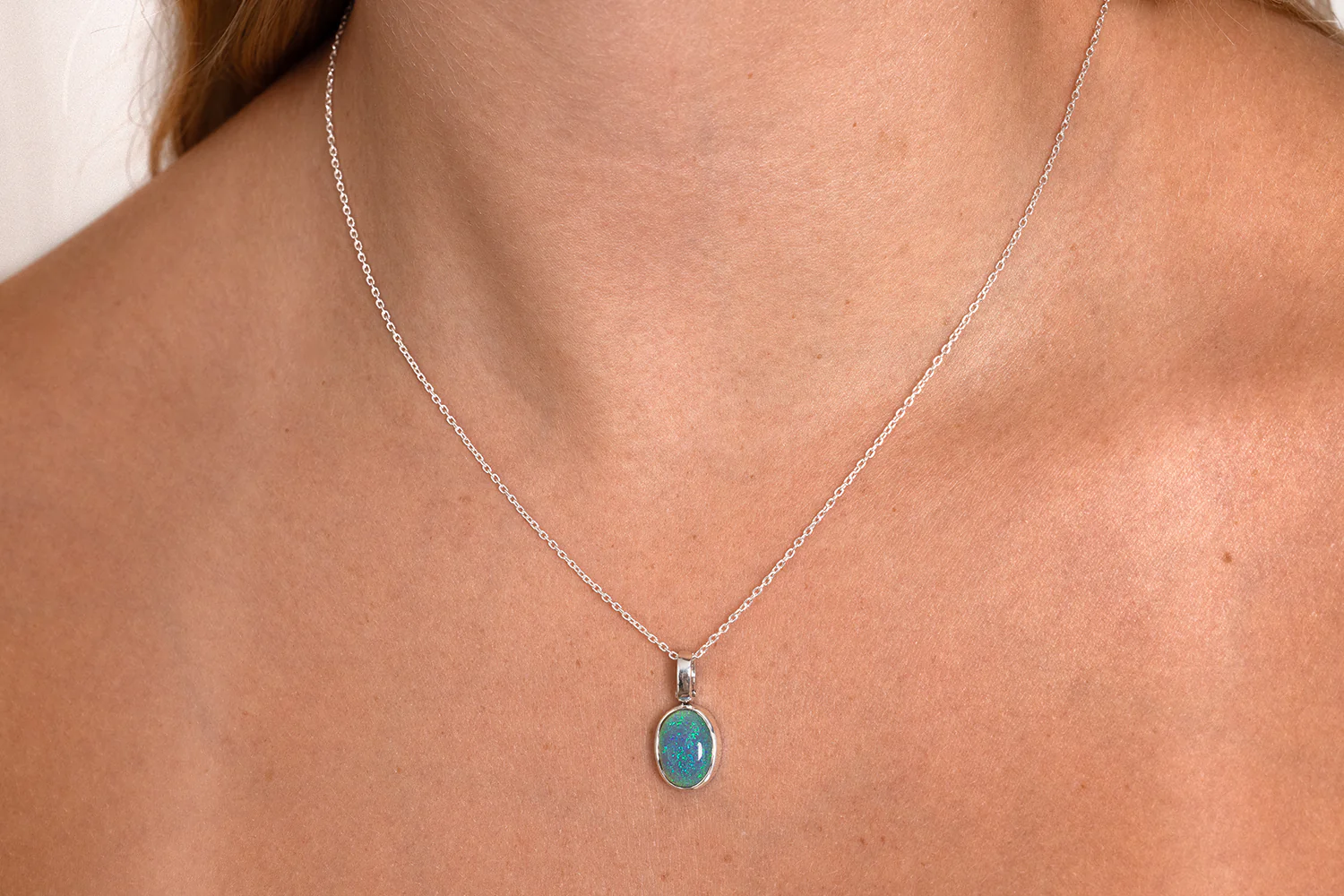 Tatiana — Sterling Silver 3.73 ct Crystal Opal Pendant - Image 2