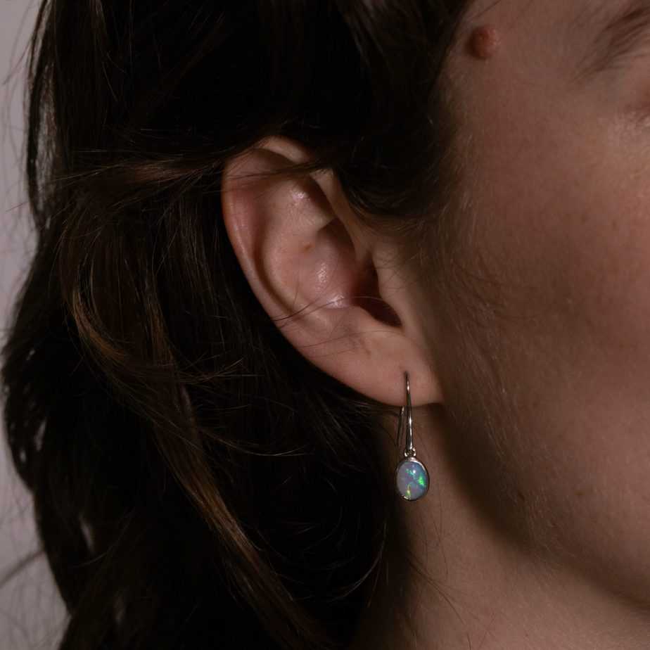 Valentina Sterling Crystal Opal Earrings 2.0Ct - Image 2