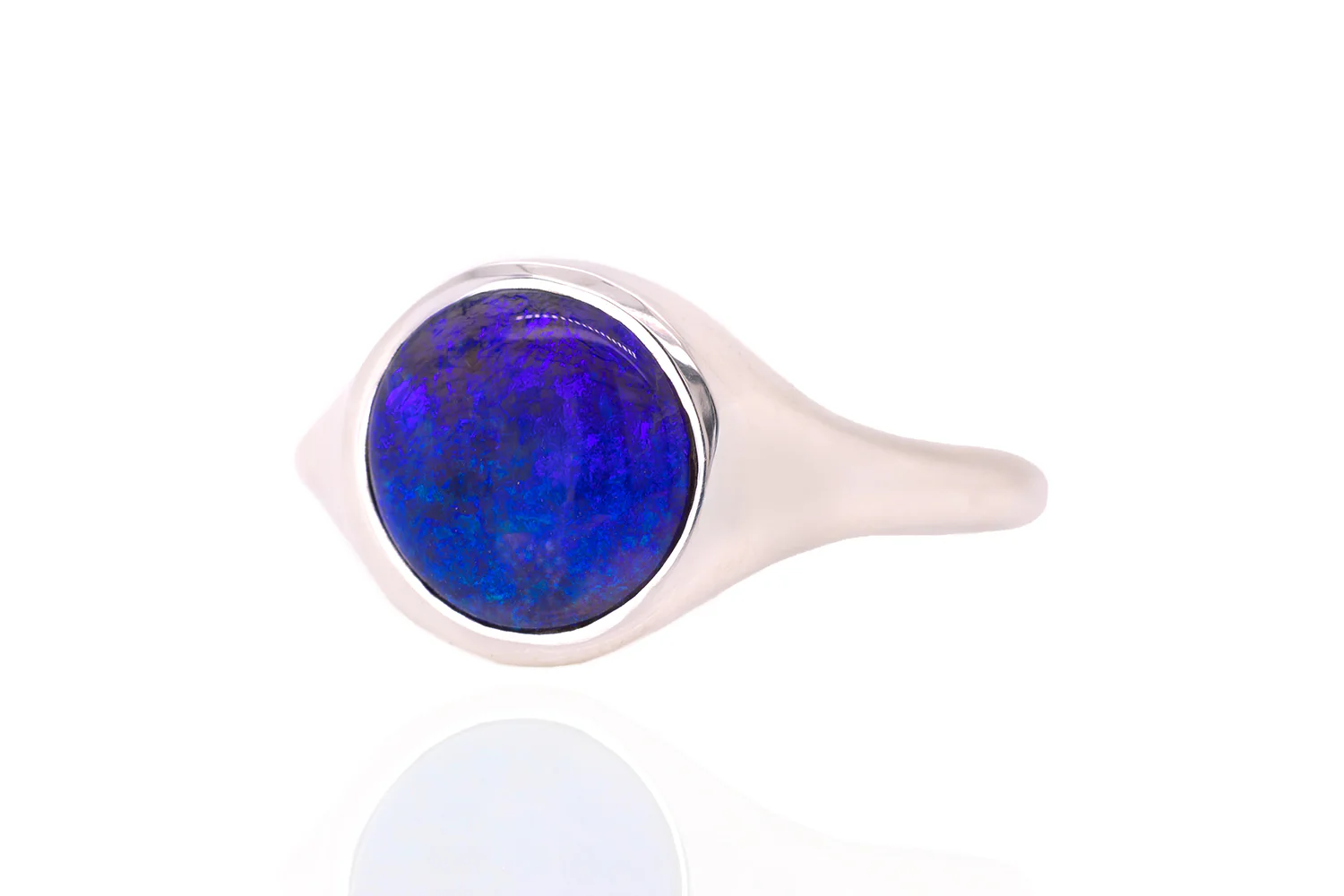 Valentina — Sterling Silver 2.45 ct Black Opal Ring - Image 3