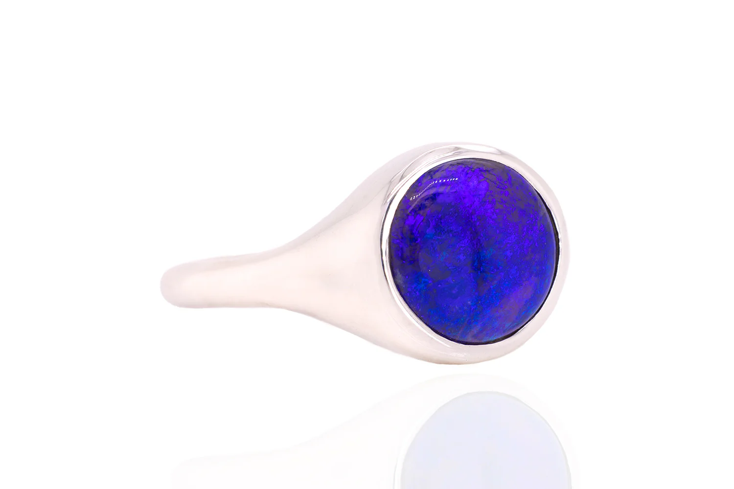 Valentina — Sterling Silver 2.45 ct Black Opal Ring - Image 5
