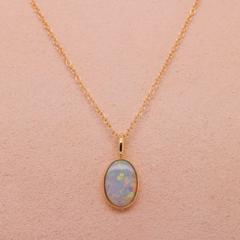 Valentina Necklace Gold Crystal Opal 1.67Ct - Image 3