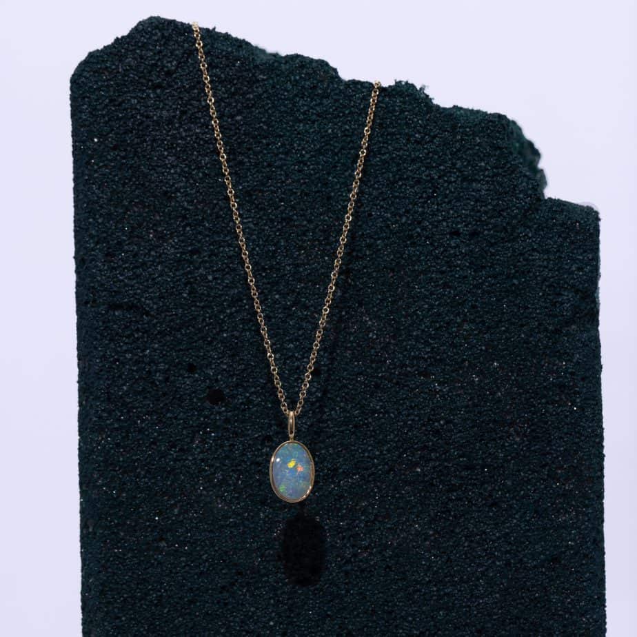 Valentina Necklace Gold Crystal Opal 1.67Ct - Image 6